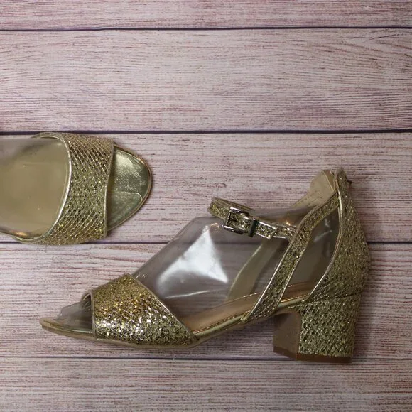 Michael Michael Kors Gold Glitter Low Heels - Picture 9 of 9